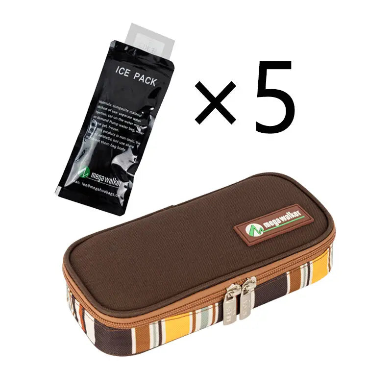 mega Insulin Cooler box Middle-sized bag Portable Insulated Diabetic Insulin Travel Case Nylon Fabric Aluminum Foil ice bag