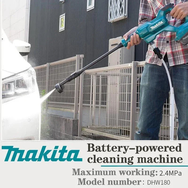 Makita 18V Rechargeable Cleaning Machine DHW180 Wireless Lithium Battery Outdoor Household Water Gun Handheld Car Wash Tool🚗