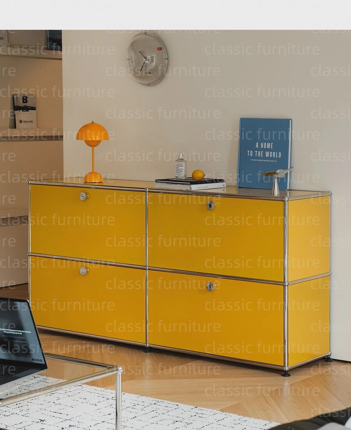 Modular Module Furniture Magazine CD Display Customized Metal Stainless Steel Cabinet  Storage  Sideboard Shelf DIY Living Room