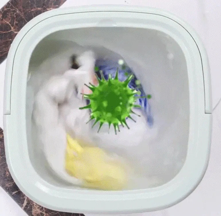 Portable folding washing machine With Spin Dryer Household Automatic Blue Light Sterilization Mini Underwear Laundry Washer