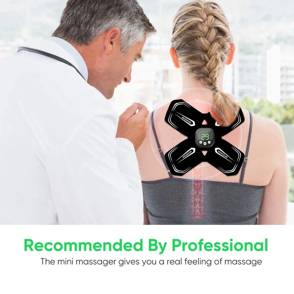 Neck Massager Body Massage EMS Electric Cervical Massage Patch Low Frequency Pulse Muscle Stimulator Pads Pain Relief Relaxation