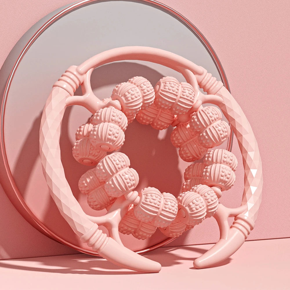 1pcs  32-Wheel Cellulite Manual Roller Leg Massage Relax Muscle Clamps Circular Leg Massage Tool