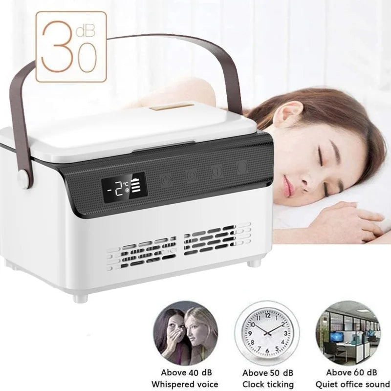 13600mAH*2 Insulin Cooler Mini Medicine Portable Refrigerator Smart Temperature Control LCD Display Medical Fridge for Travel