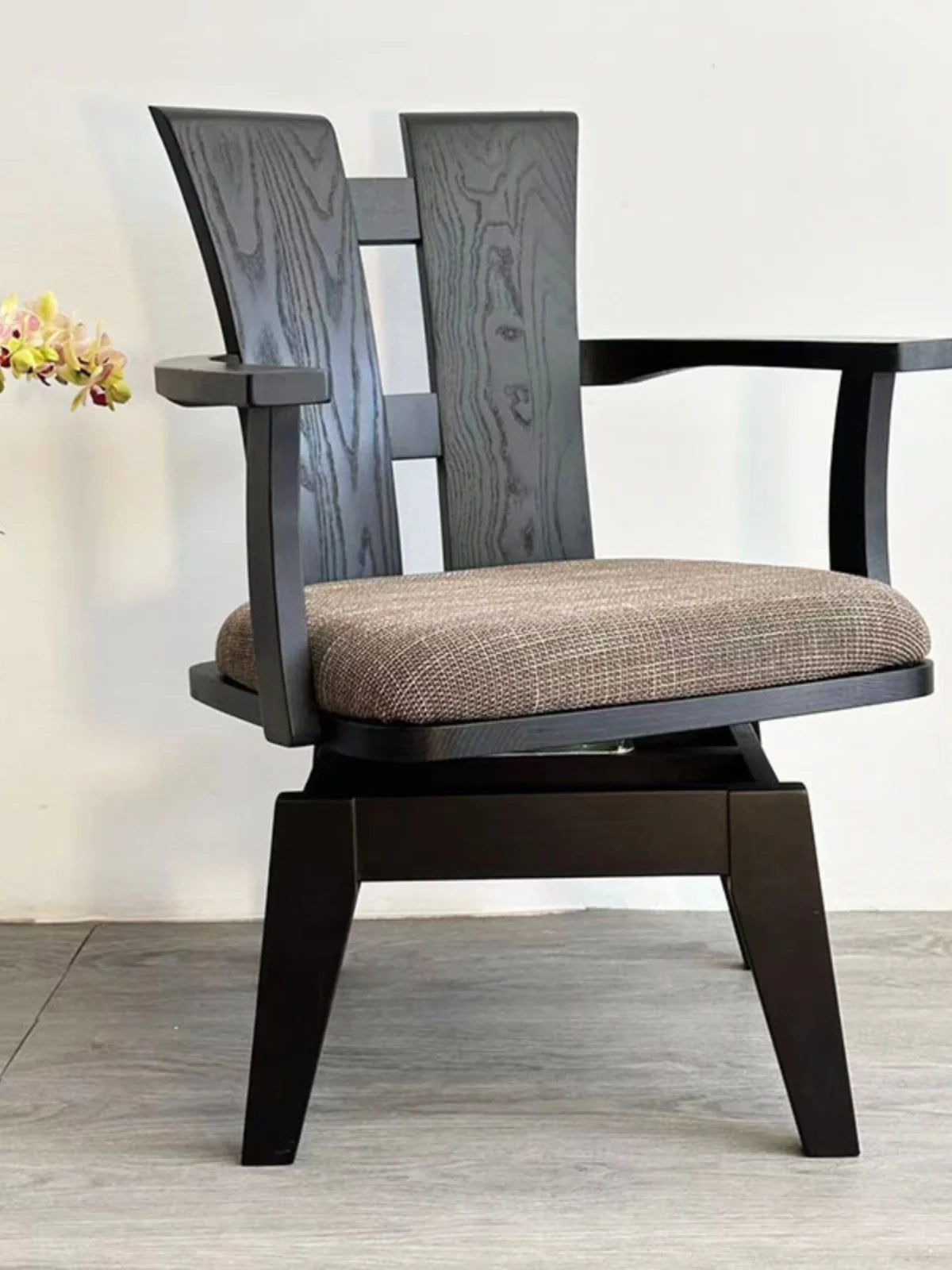 Wood Japanese Swivel Chair Black Walnut Nordic Design Accent Office Chair Desk Relaxing Computer Fotel Gamingowy Home Office