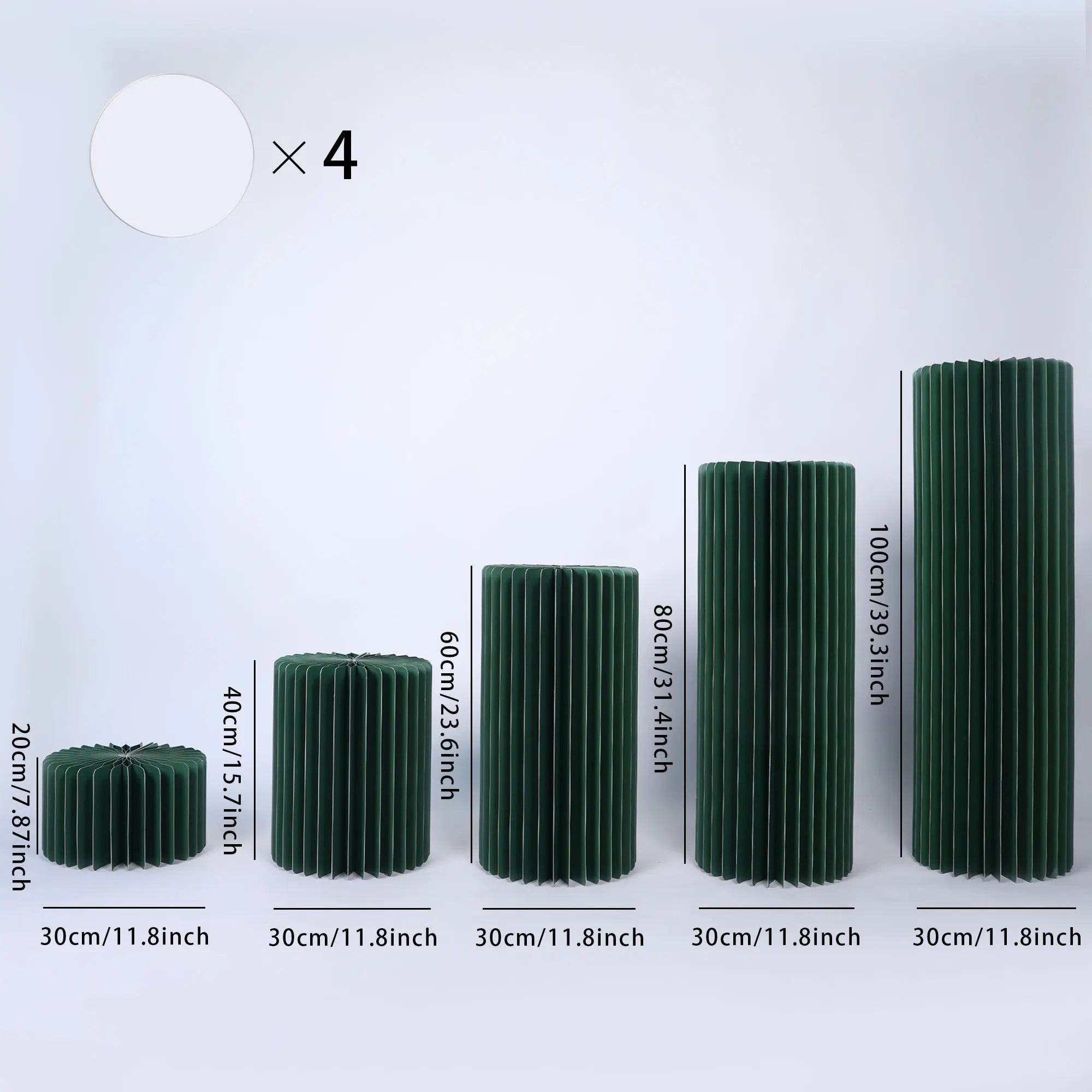 Buffet Risers Food Display Stand Round Table Cake Dessert Stand for Parties Foldable Paper Columns Display for Wedding Birthday