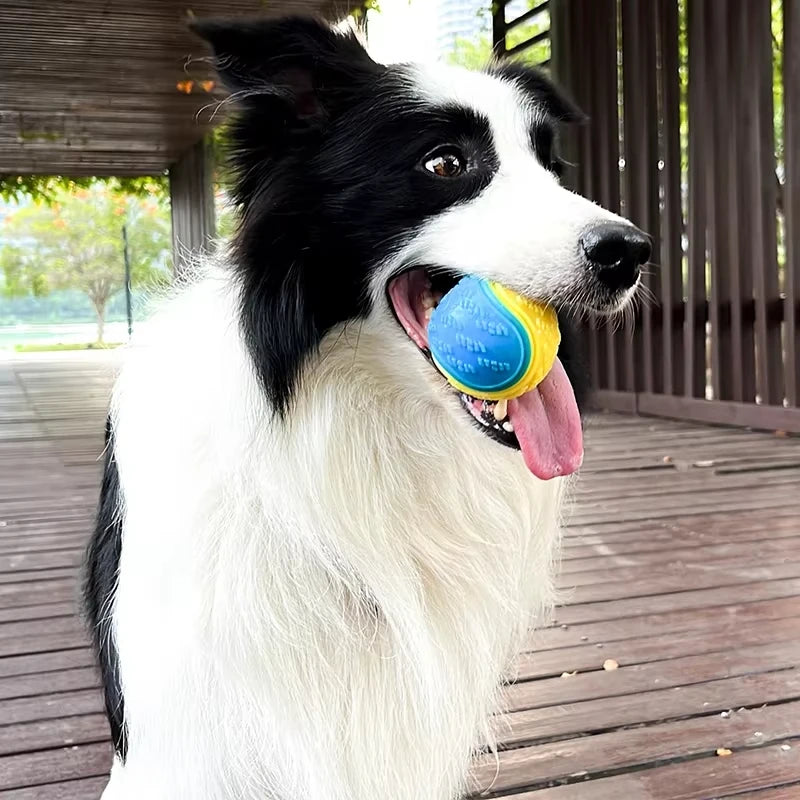 Dogs Chew Ball Interactive Toys Soft TPR Toys for Dog Pet Teeth Cleaning Bite Resistance Squeaky Dog Ball Toy Pet Products