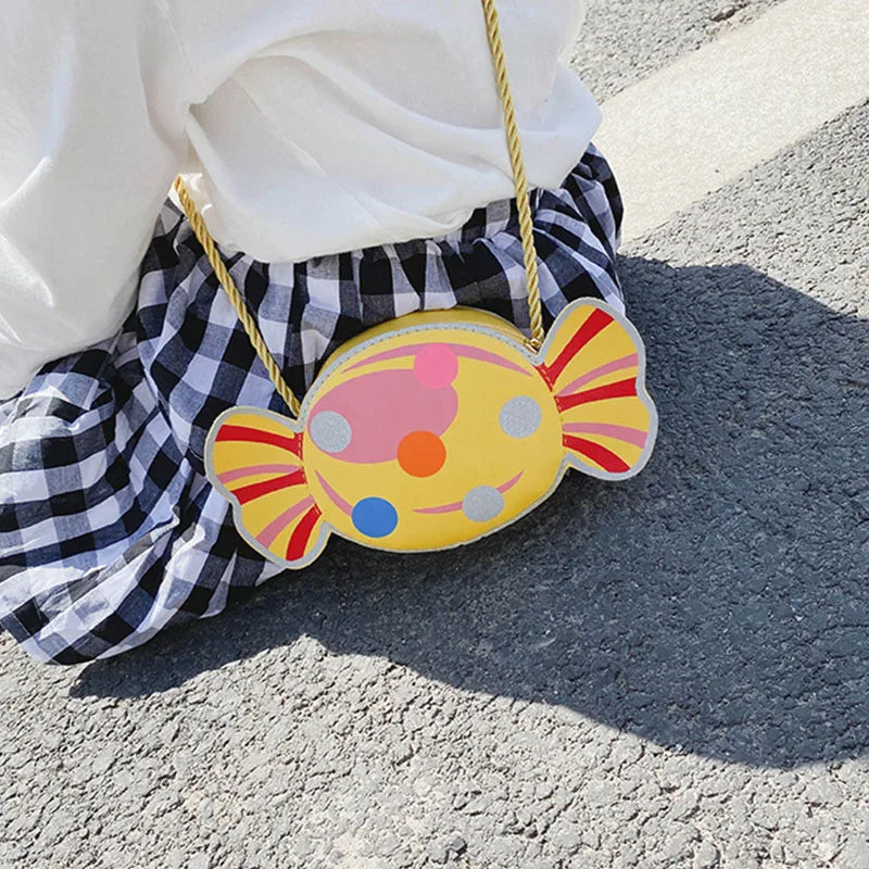 Cute Candy Children Messenger Bag Princess Girl Mini Handbags Pu Leather Coin Purse  Chain Purses Kids Crossbody Shoulder Bags