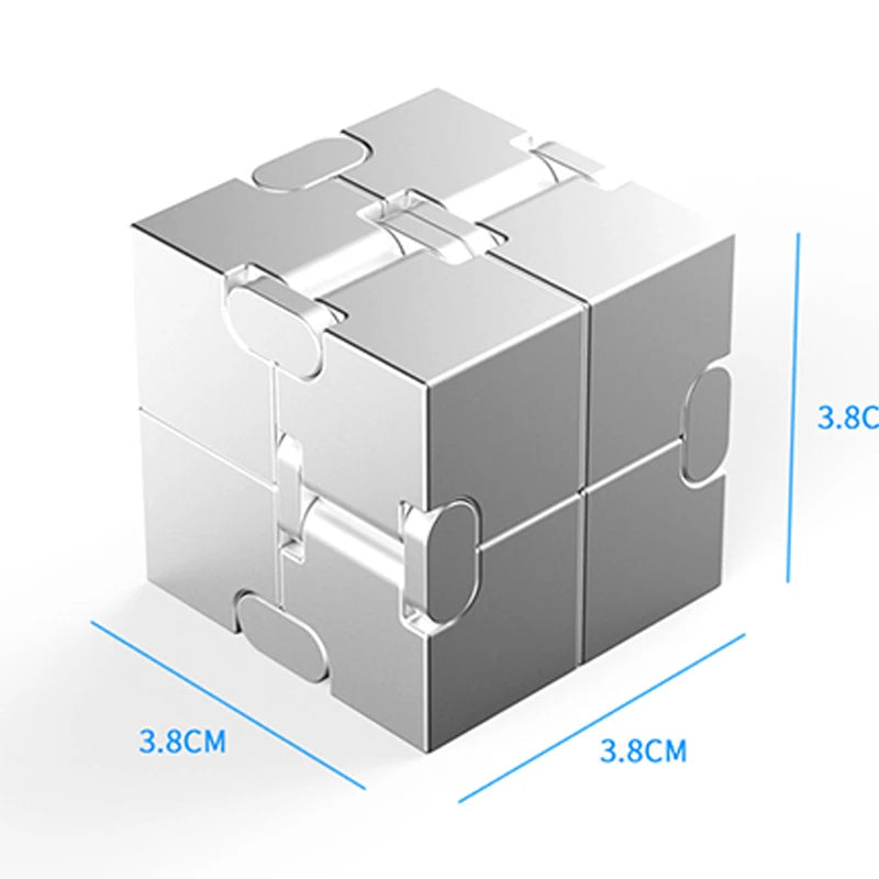 Upgraded Fashion Metal Cube - Anti-Anxiety Decompression Toy, Brain Teaser Game for ADHD, Creative Office Desk Gadget fidget toy