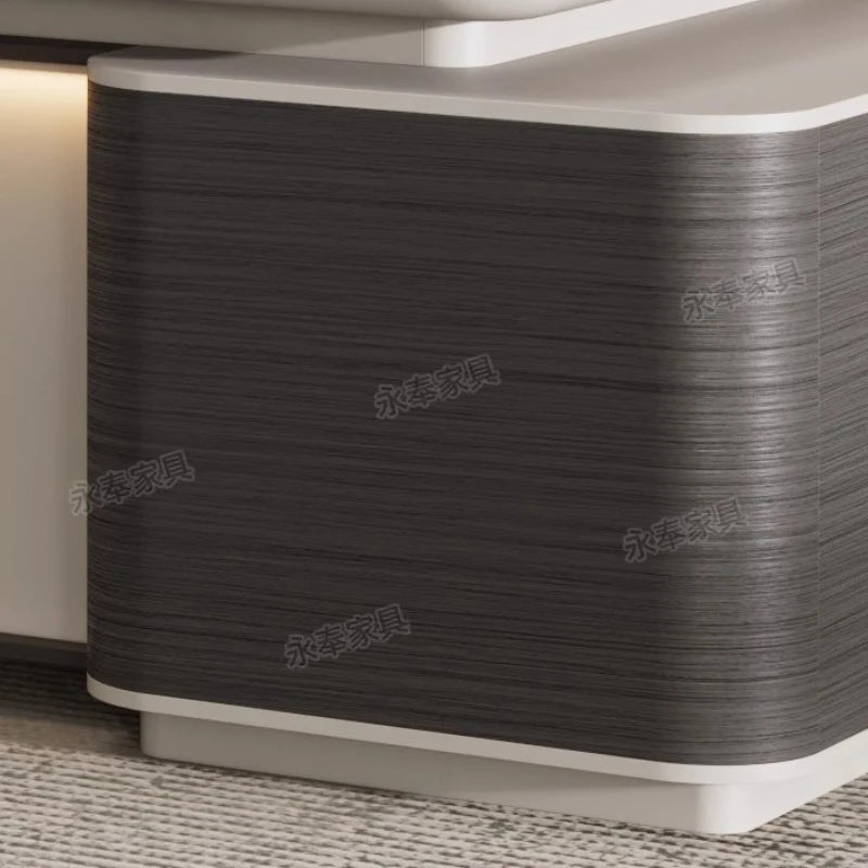 Organizer Luxury L Shape Computer gamer table cabinets executive Work office desk Multifunctional cable box Work Desk Table home