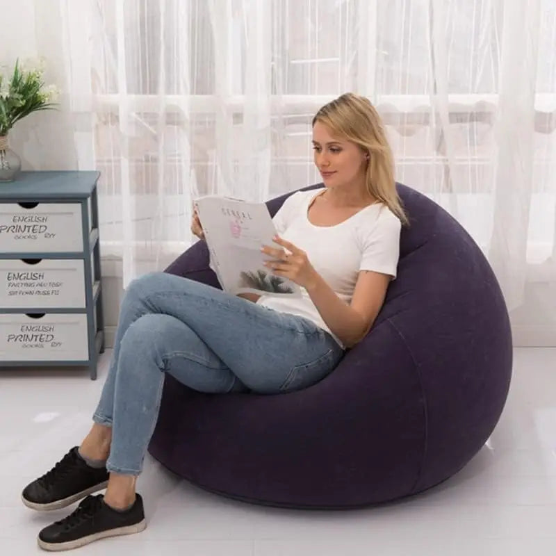 Large Lazy Inflatable Sofa Chairs PVC Lounger Seat Bean Bag Sofas Pouf Puff Couch Tatami Living Room Supply Outdoor Camping