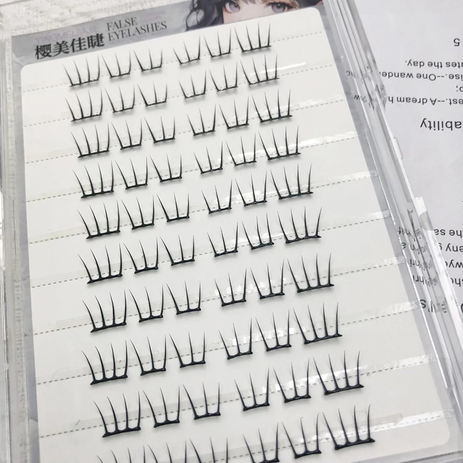 Glue-free Korean Style False Eyelashes Girl Group Fashion Eyelash Extension Natural Manga Segemented DIY Lashes Large Capacity
