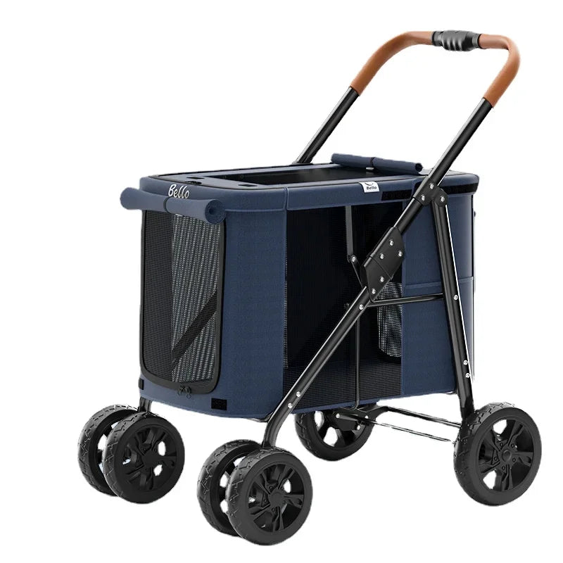 Multiple pet strollers large dog trolley cart folded large space Multifunctional trolley case with wheel bearing 30kg for travel