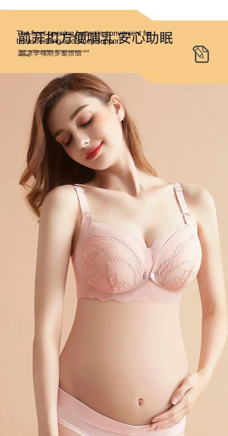 Front Open Nursing Bra Maternity Cotton Breastfeeding Pregnant Women Bralette Wire Free Maternal Underwear Lactation Clothes