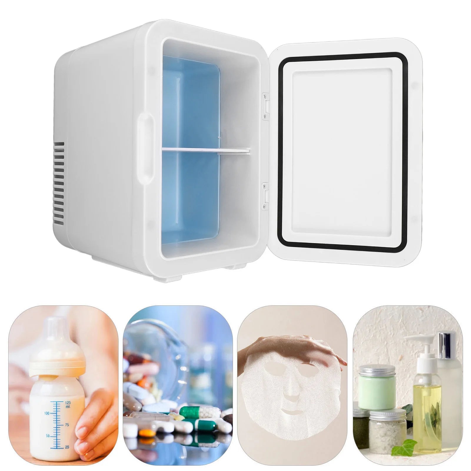 Mini Fridge 6L USB Powered Portable Cooler Warmer Personal Refrigerator for Skincare Beverage Food Medication Home Office Car