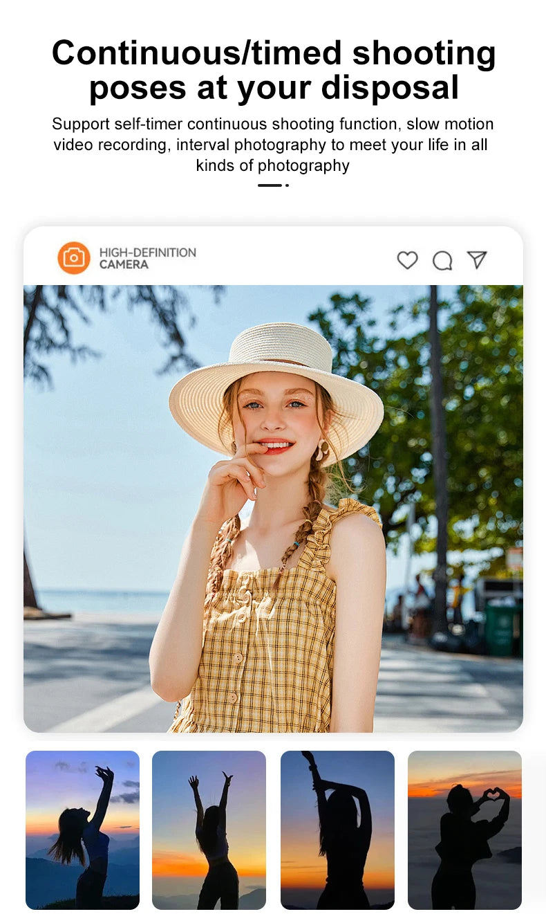 6K Digital Photography Camera 16X Digital Zoom 64MP Vintage Vlog Video Recorder YouTube 180° Flip Screen WiFi Web Cam With Flash