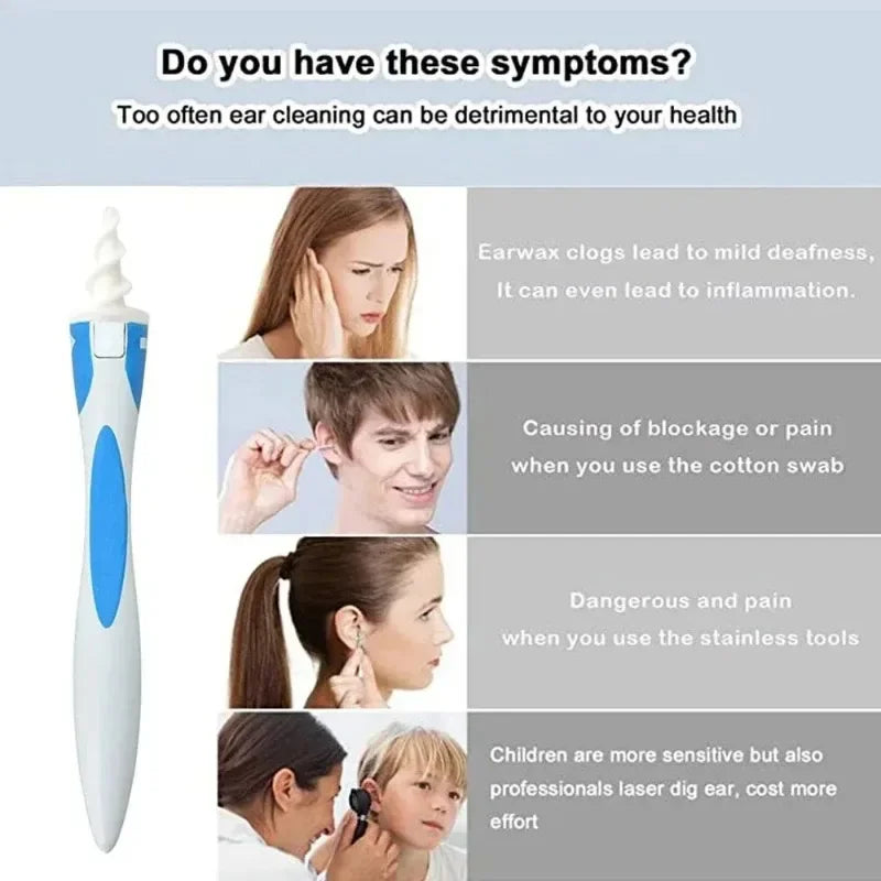 Ear Wax Remover Tool Spiral Ear Cleaner With Soft Silicone 16 Replacement Tips Simply To Grab Extract Earwax Ears Cleaning Care