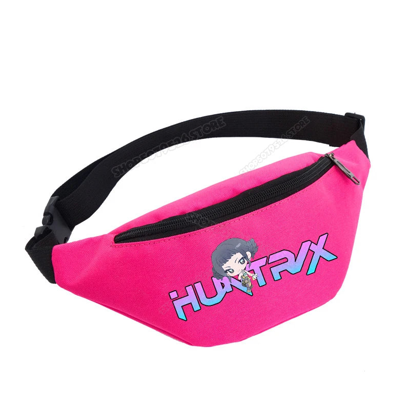 KPop Demon Hunters Girl Waist Bag Movie Anime Kids Fanny Packs Cartoon Cute Crossbody Chest Packs Lightweight Child Belt Bum Bag