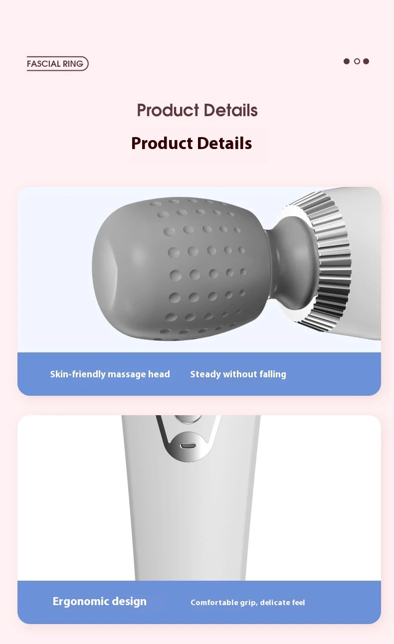 Deep Tissue Massage Gun USB Rechargeable Portable Full Body Muscle Massage 5-speed Adjustable Fascia Gun Pink and Black