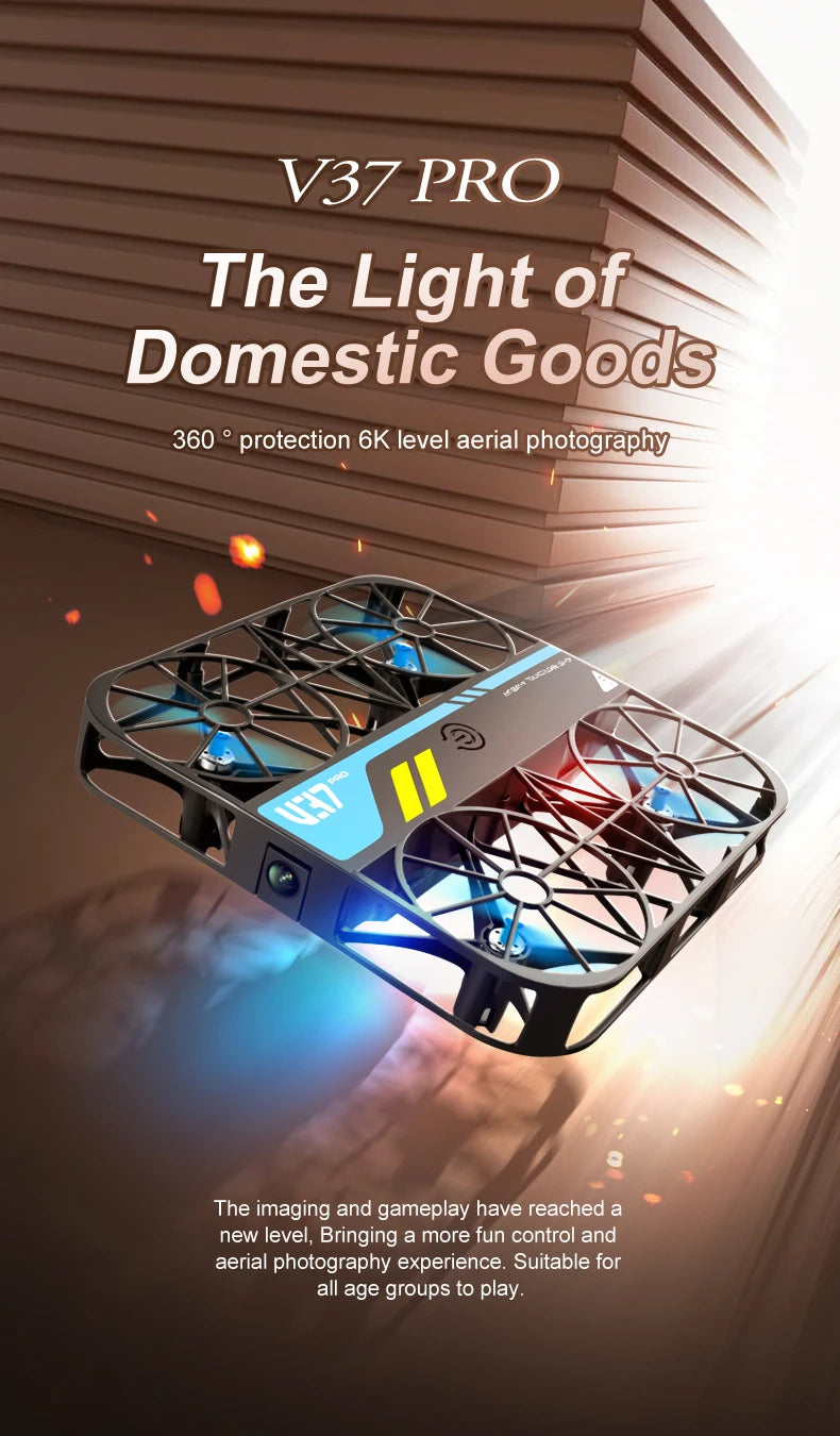 4DRC V37 New Mini 8K Drone with Camera 4K HD Easy To Carry WiFi FPV Dron Pocket Rc Helicopter Quadcopter Family Toys Gift