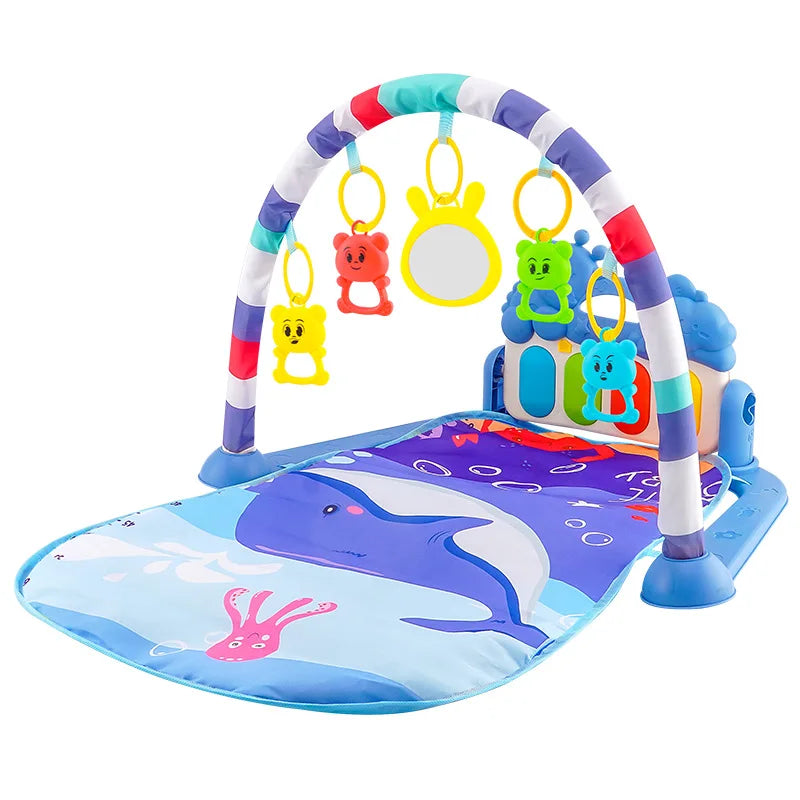 Baby Activity Gym Rack Newborn Musical Pedal Piano Toys Activity Play Mat Infant Tummy Time Mat 0-36 Months Boy Girl Gifts