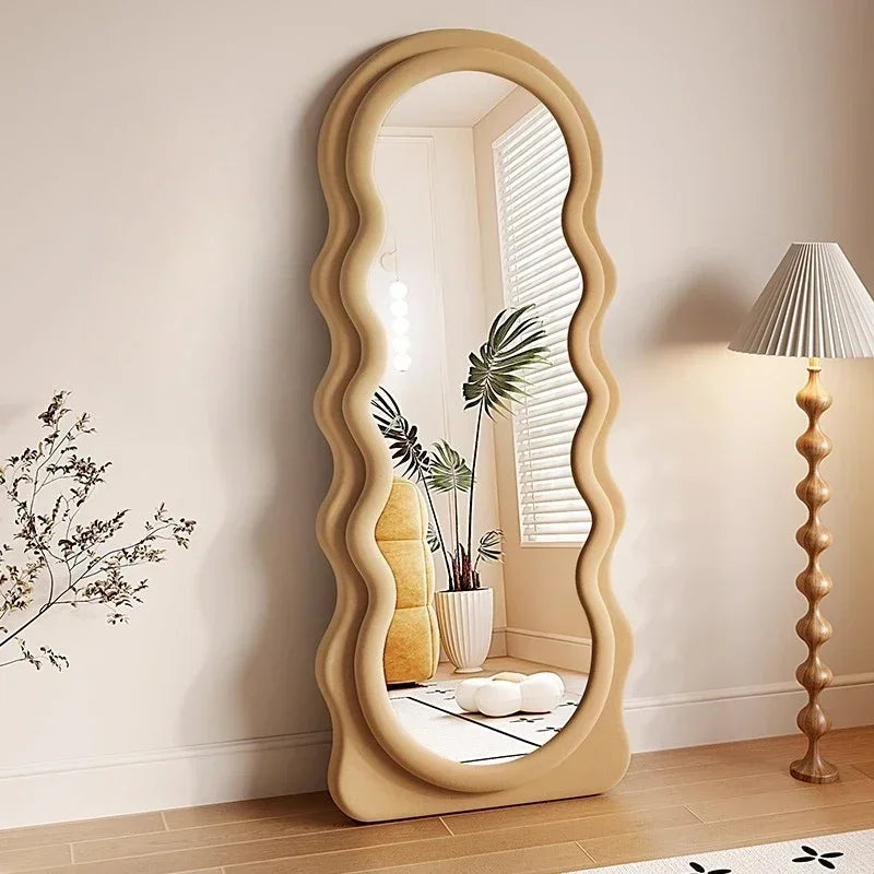 Light Luxury Floor Full Body Mirror Wall Mirrors Room Decoration Makeup Mirrors Full Body Wall Art Miroir Home Bedroom Mirror