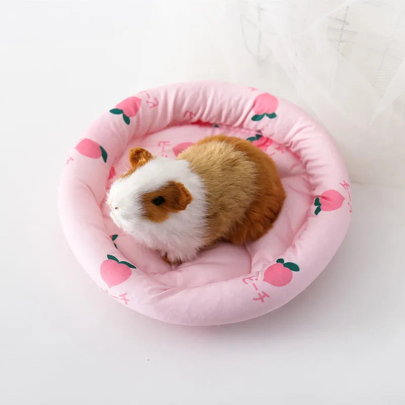Small Animal Bed Cushion Mat, Hamster Nest, Squirrel, Hedgehog, Rabbit, Warm, Soft, Plush, Guinea Pig, House, Small Pet Nest Mat