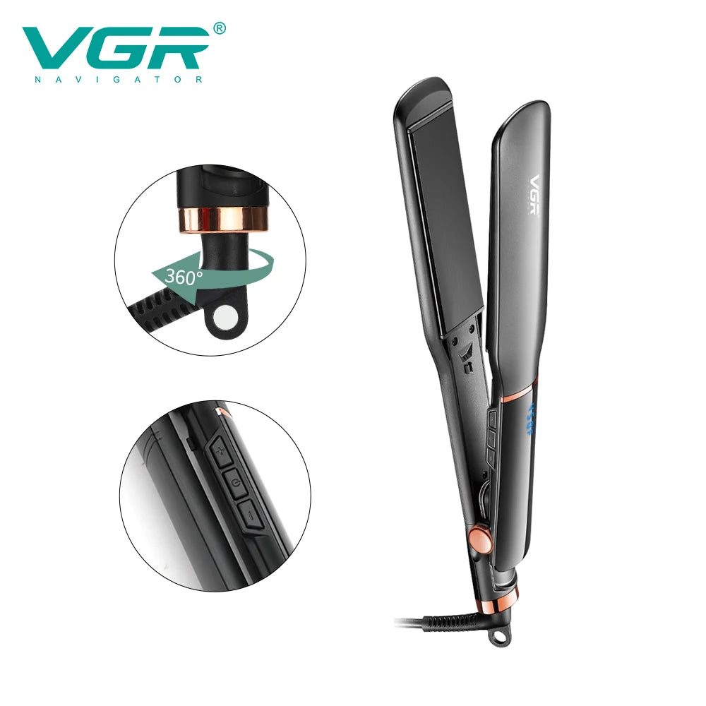 VGR Small Flat Iron Short Hair Pencil Flat Iron Mini Hair Straightener Tiny Hair Straightening Ceramic Beard Straightene V-519