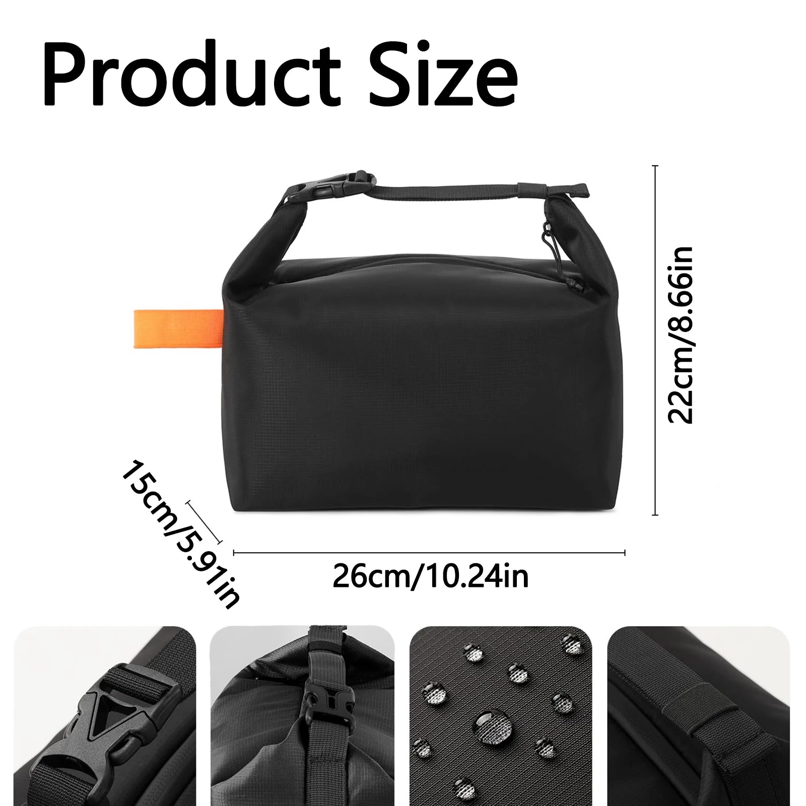 Fashionable and simple insulated bag, office worker, large capacity lunch box bag, student hand carrying bento bag.-A-ZMT
