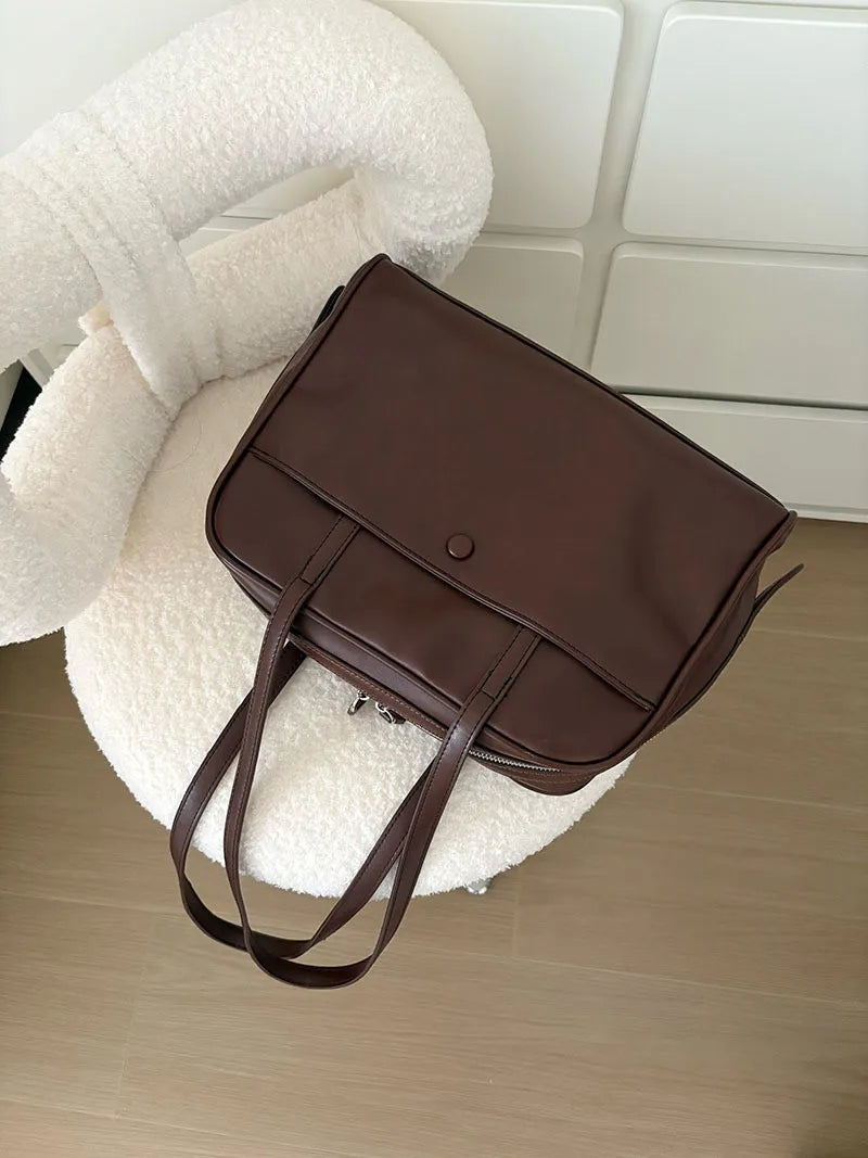 JIAERDI Retro Coffee Shoulder Bags Wallet Women Pu Leather Soft Bagutte Bag Female Large Capacity Tote Bag Handbag Сумка Женская