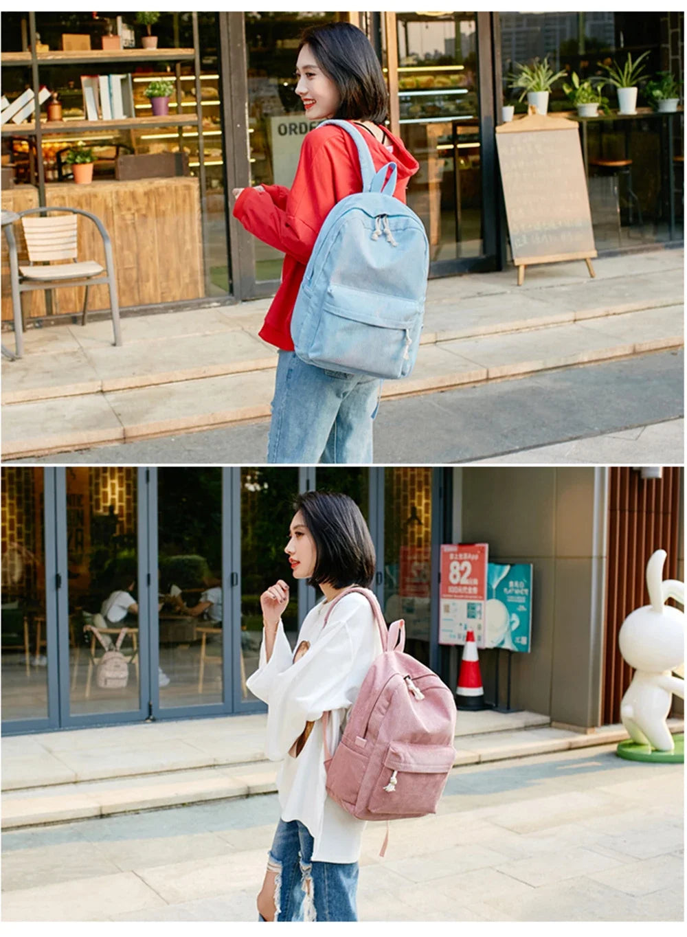 Personalized Corduroy Student Backpack, Anti-Theft Training School Bag for Teens, Unisex Classic Campus Shoulder Bag Knapsack