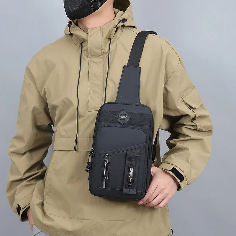 New Men Shoulder Bags Chest Bag Multifuncional Crossbody Bags Travel Sling Bag