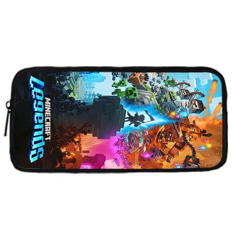 Child School Backpack Game Mine World M-MINE-CRAFTES with Lunch Bags ,Pencil Bags ,School Bags for Boys Girls Best Gift