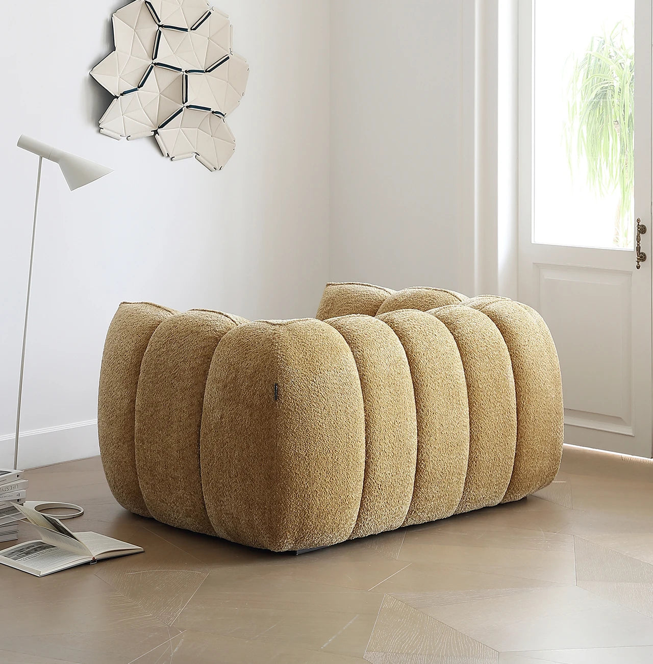 Yellow Portable Foam Chairs Fabric Living Room Puffs Nordic Lounge Chairs Sofa Floor Bedroom Cadeiras De Sala De Estar Furniture