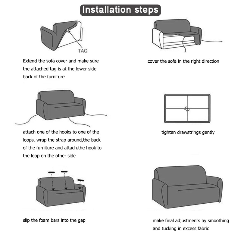 Jacquard Elastic Sofa Cover For Living Room Slipcovers Stretch Polar Fleece Armchair Protector L Shaped Sofa 1/2/3/4 Seater Home