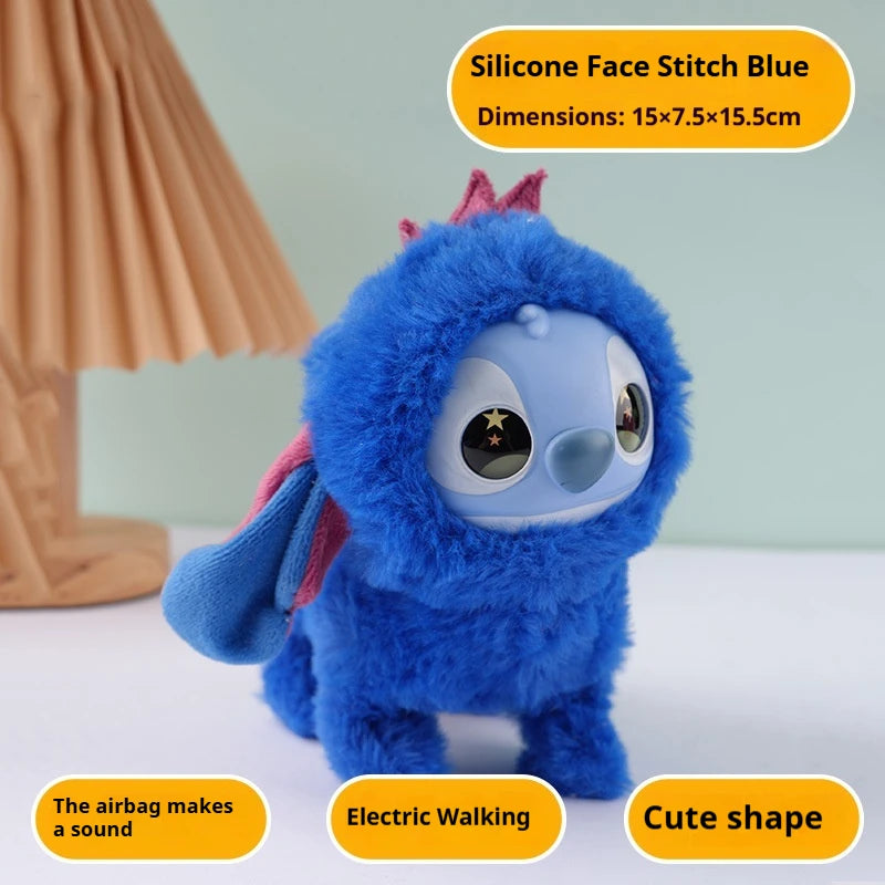 Plush Toys Walking Stitch Toys Interactive Electronic Pet Plush Toy Stitch Toy Puppy Woof and Moving Animated Nodding Head Gifts
