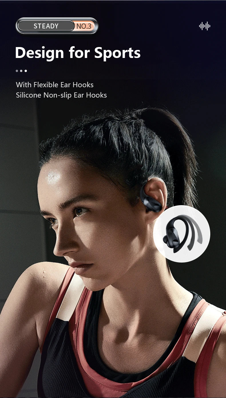 Choice Lenovo LP75 TWS Wireless Bluetooth V5.3 Earphones IPX5 Waterproof Ear Hook Earbuds HiFi Stereo Noise Reduction Headphones