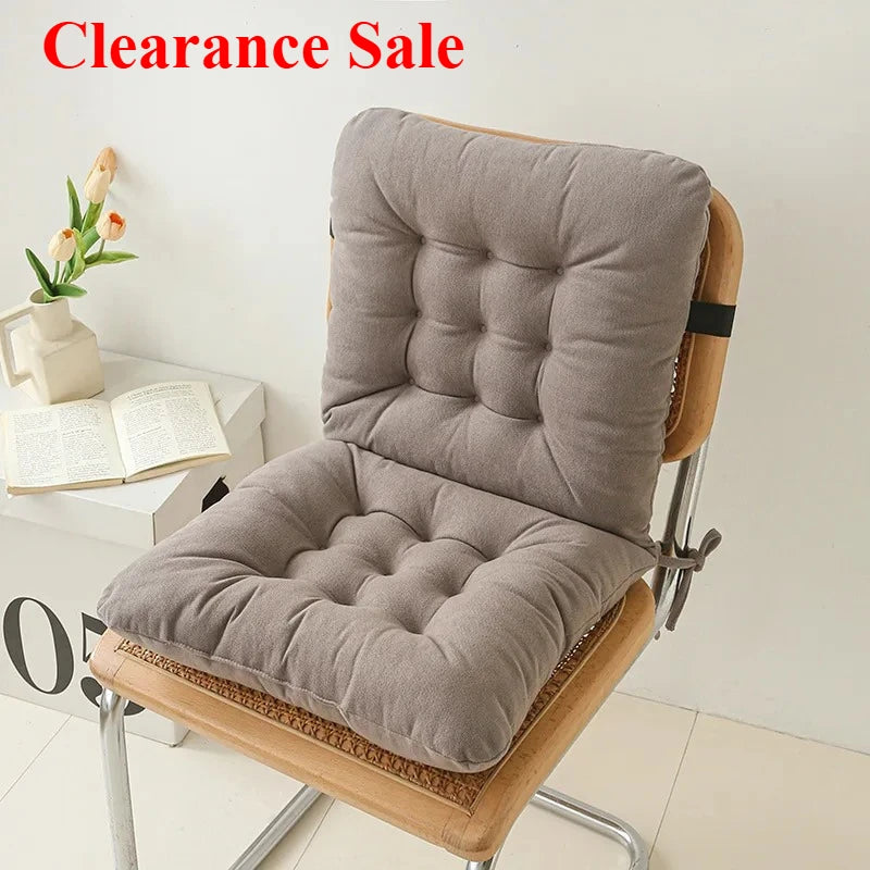 2025 new chenille one-piece chair cushion solid color sedentary bay window backrest cushion office chair cushion