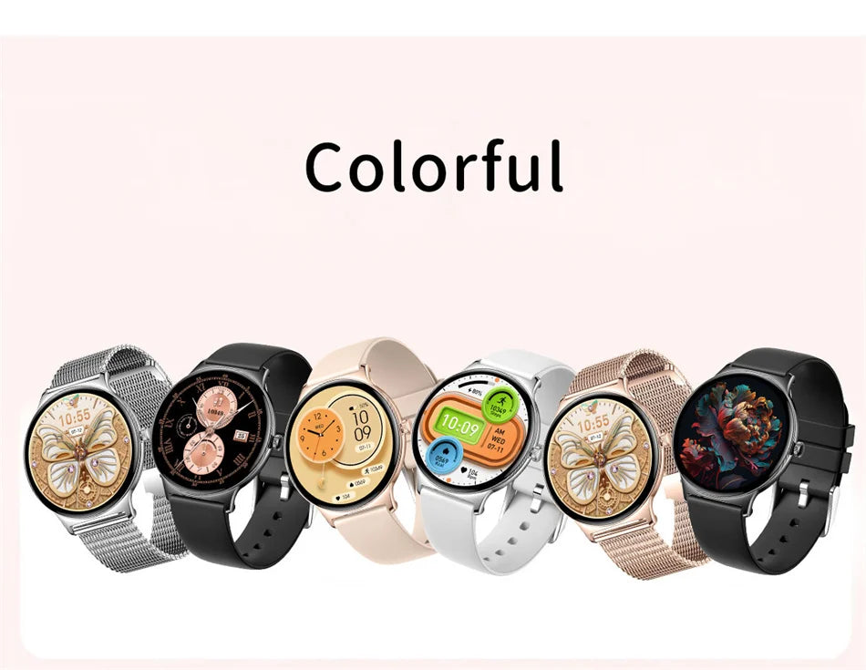 For Huawei Xiaomi New Ultra Thin Smart Watch Women Screen Always Display Time Sports Bracelet Bluetooth Call Fashion Smartwatch