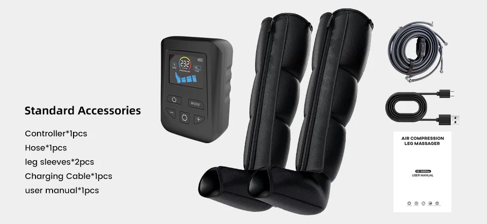 Portable Lymphatic Drainage Air Pressure Compression Boots Relax Presoterapia Leg Massager for Sports Recovery