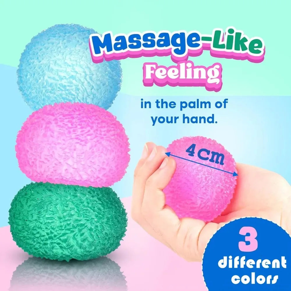 1Pc Squishy Multicolor Texture Ice Ball Squeeze Toy for Kids Adult Soft Pinch Pop Fidget Toys Children Halloween Christmas Gifts
