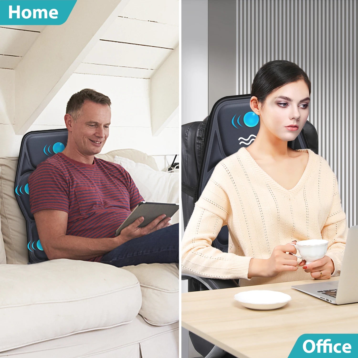 Aiveisi Full Body Electric Massage Mattress Massage Table Mattress Knead Heating Shiatsu Cervical Seat Cushion Massager