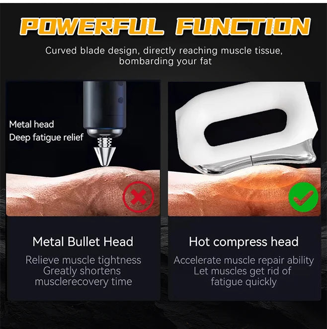 EMS Electric Fascia Scraper Micro Current Compression Muscle Vibration Relaxation Massager Body Lifting Scraper Massage Knife