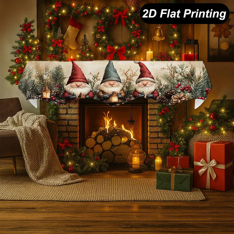 Christmas dwarf Fireplace Mantel Scarf Christmas Party Decor Kids Favors 2025 Xmas Living Room Navidad Natal New Year Gift 2026