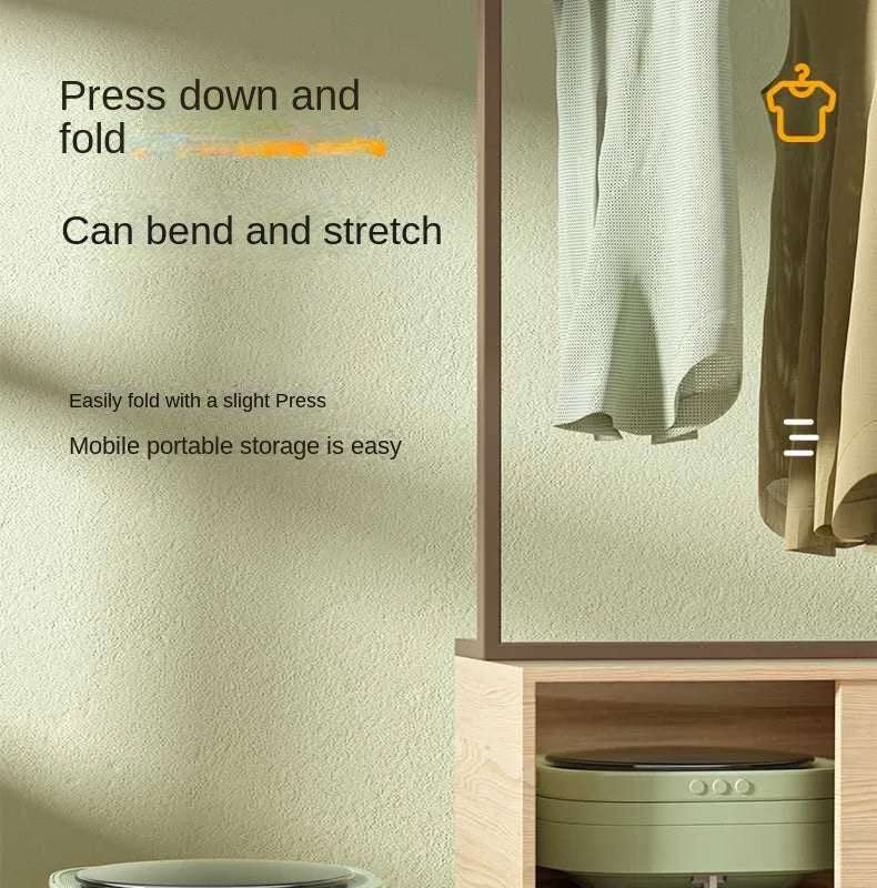 Foldable Mini Washing Machine Portable Mini Socks Underwear Panties Washing Machine Big Capacity 3 Models With Spinning Dry