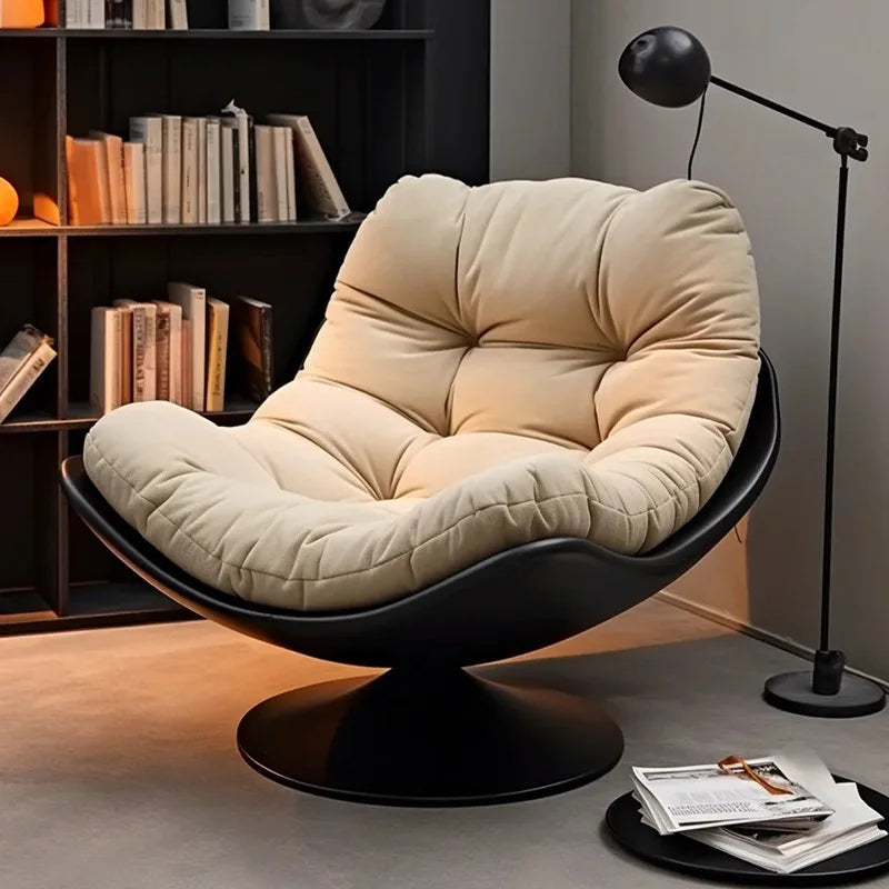 Minimalist Luxury Sofa Lounge Chair Italian Living Room Balcony Single Seat Leisure Study Reading Chair Swivel Chair Lazy Sofa