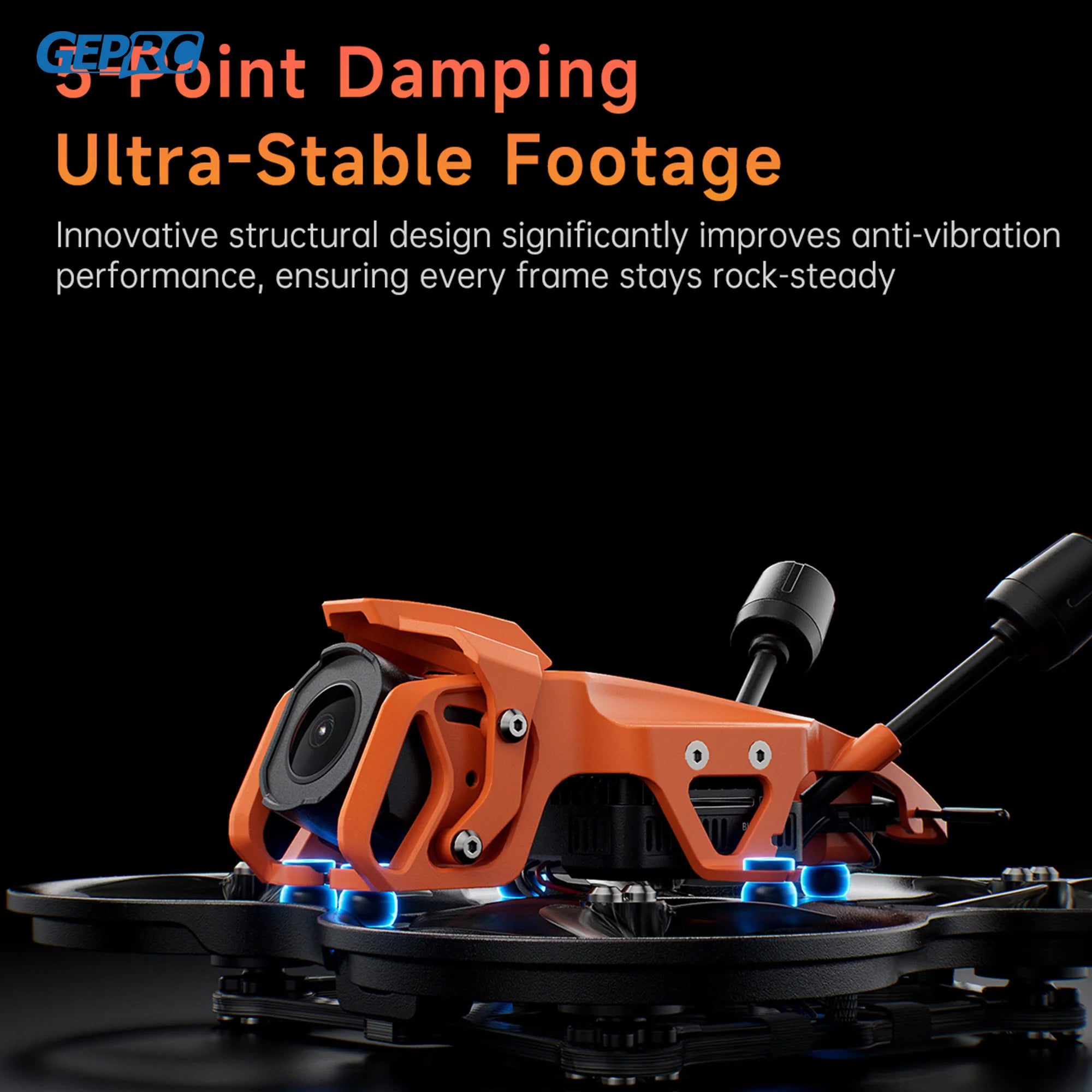 GEPRC DarkStar22 FPV Quadcopter O4 Air Unit PRO /WTFPV SPEEDX2 1104 7500KV TAKER F405 ELRS2.4 AIO Orange Grey RC Freestyle Drone