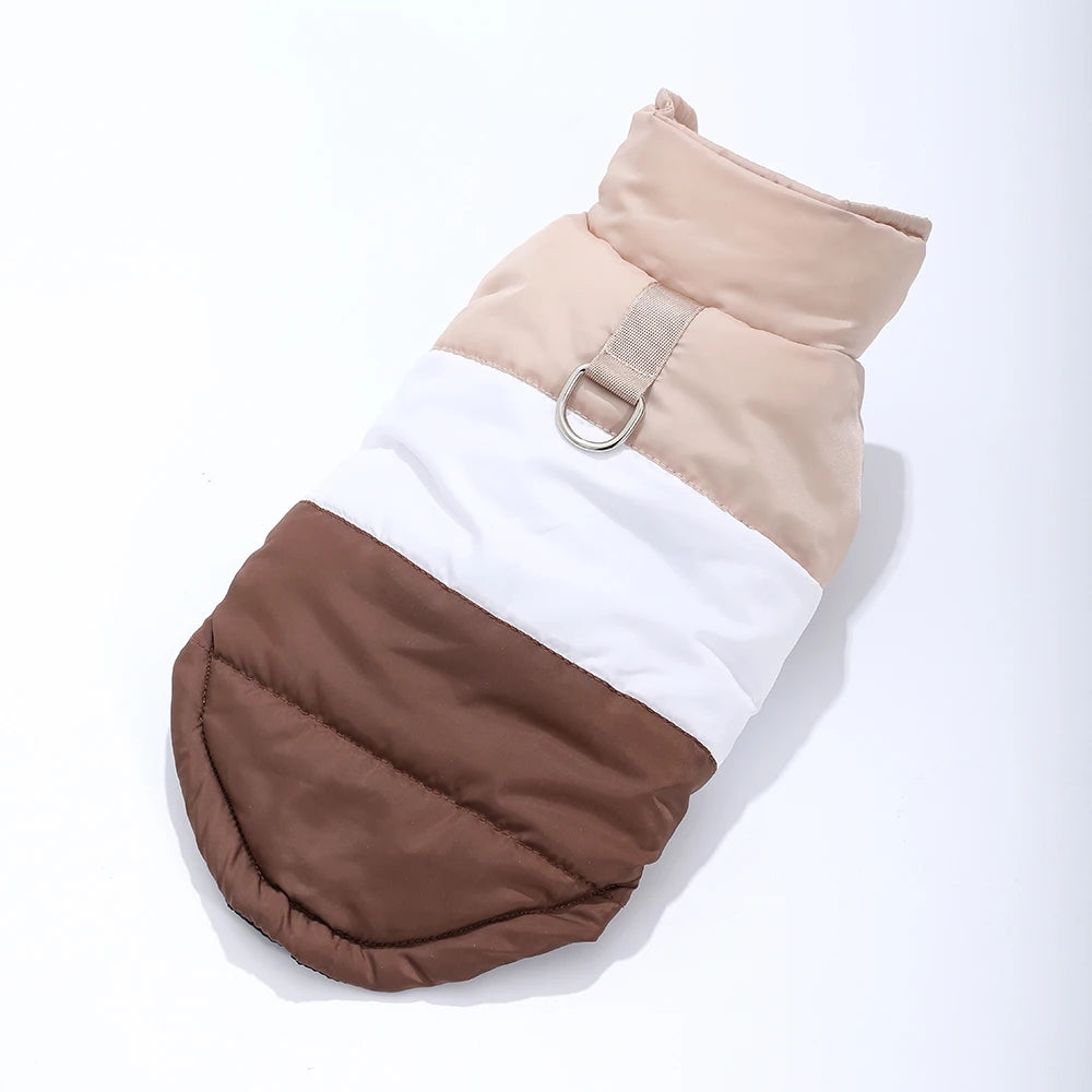 Warm Dog Jacket With Button Winter Pet Clothes for Small Medium Dogs Waterproof Puppy Coat With D-Ring Yorkshire Bulldog Apparel