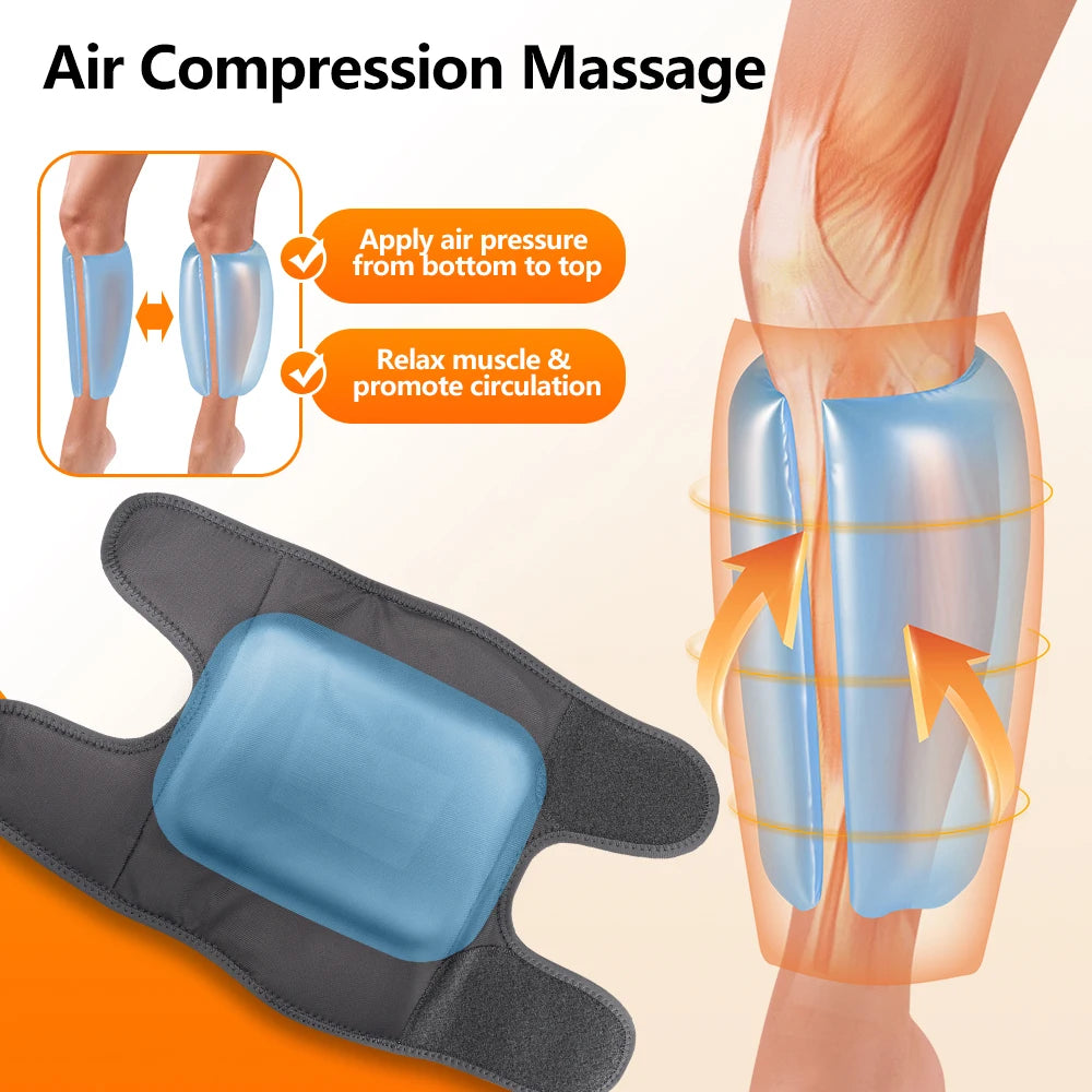 Eletric 360° Air Pressure Calf Massager Wireless Heating Leg Massage 4 Mode Airbag Compresstion Foot Calf Muscle Relieve Fatigue