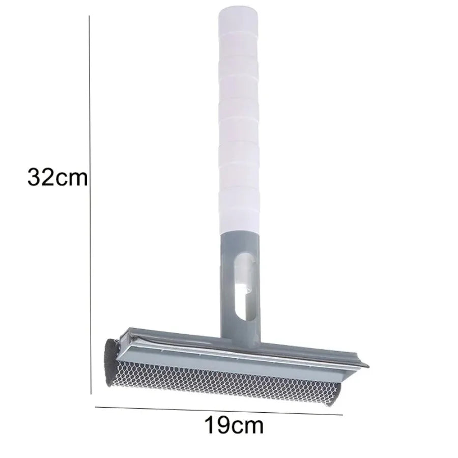 Double Sided Window Cleaning Wiper 3 in 1 Window Cleaning Brush Glass Wiper for Bathroom Mirror Window with Spray