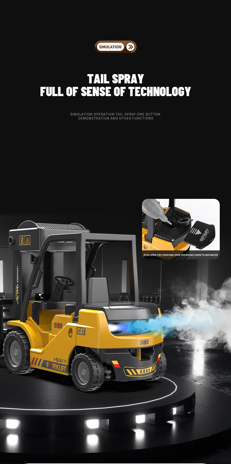 Trucks Forklift 2.4G Children Toys Remote Control Cars Toys for Boys Cranes Liftable Stunt Car Electric Vehicle for Kids Gift